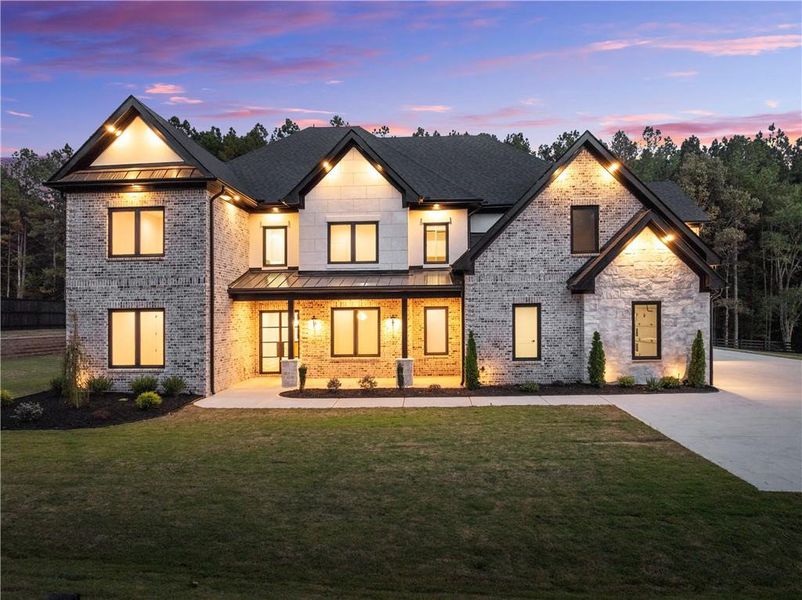Front exterior of a new home in , Hoschton, GA, highlighting curb appeal (Image 31).