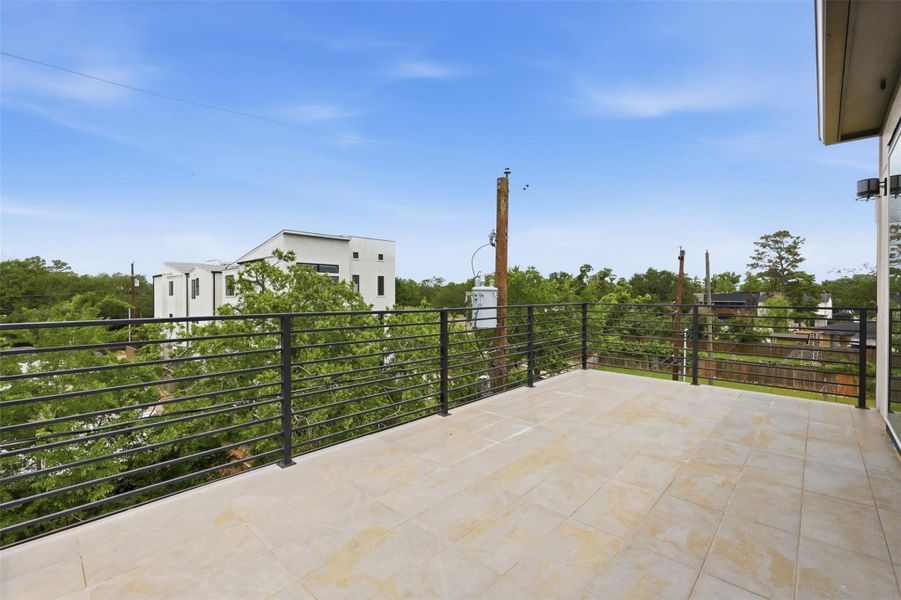 Exterior details and patio area of a home in , Houston (Image 27).