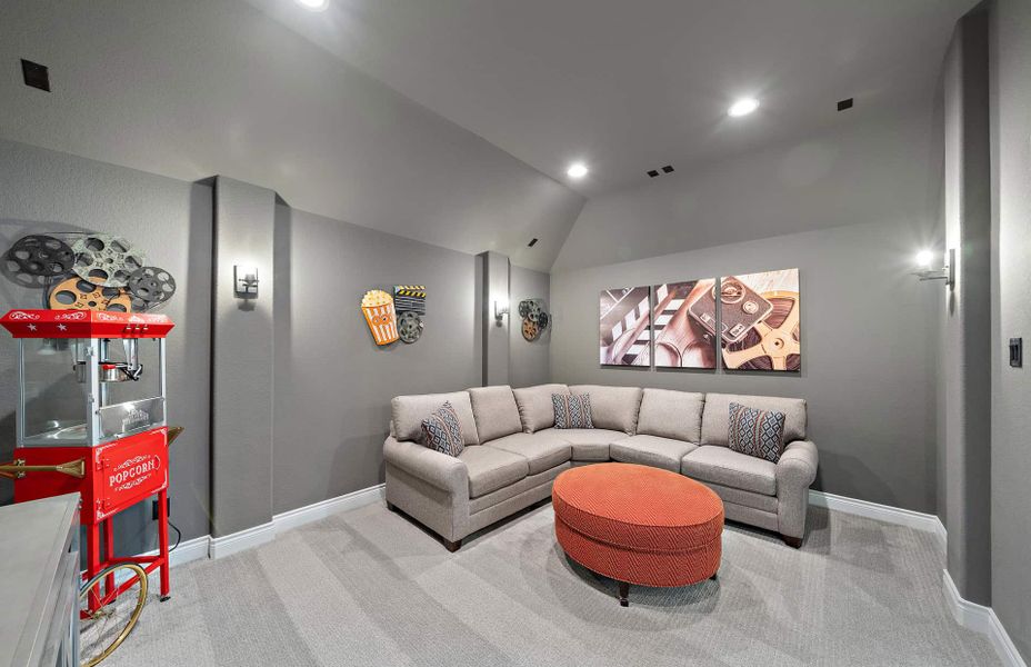 Representative furnished interior of a home built from the 3546 by Ravenna Homes in The Woodlands Hills 65′, Willis (Image 44).