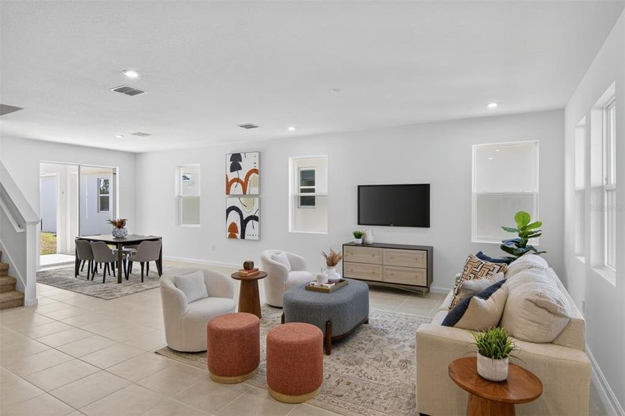 Furnished interior view inside a new home in Rainwood, Clermont (Image 3). Furnished interior view inside a new home in Rainwood, Clermont (Image 3).
