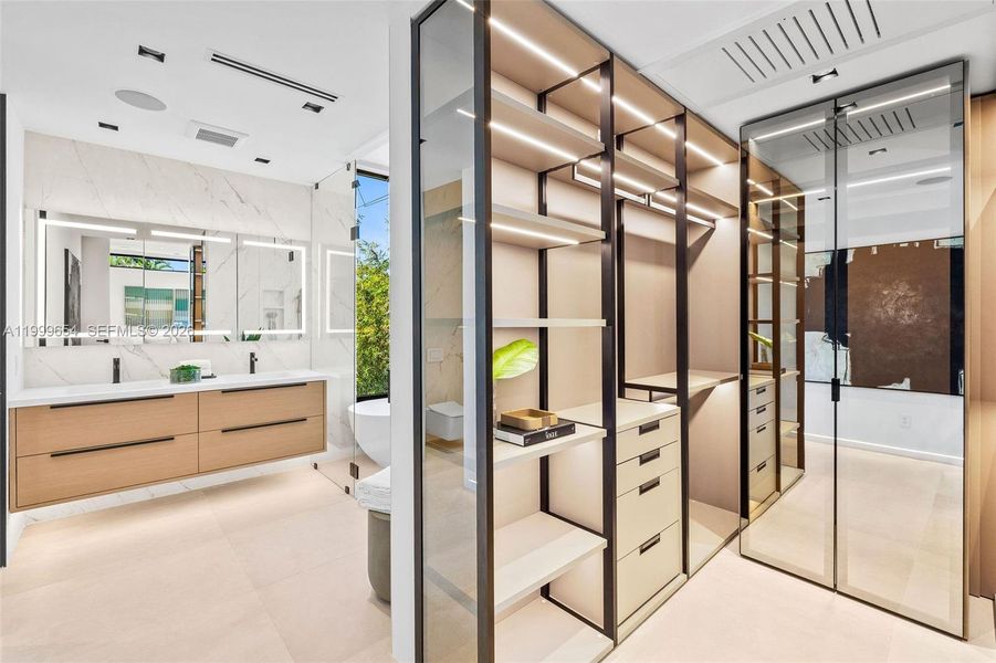 Furnished interior view inside a new home in , Miami Beach (Image 34). Furnished interior view inside a new home in , Miami Beach (Image 34).