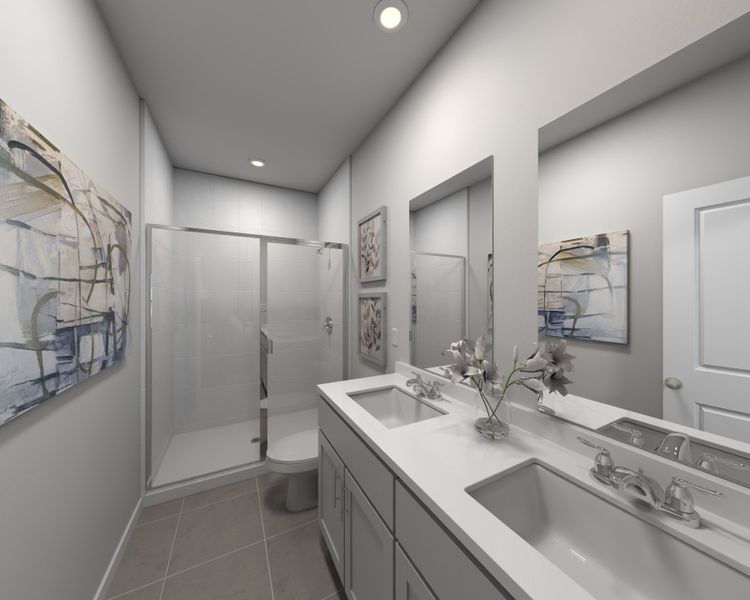 Furnished interior view inside a new home in The District at Oakleaf - The Commons, Middleburg (Image 7).