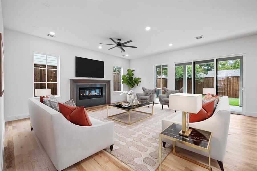 Furnished interior view inside a new home in , Dallas (Image 13).