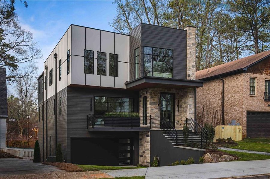 Front exterior of a new home in , Atlanta, GA, highlighting curb appeal (Image 23).