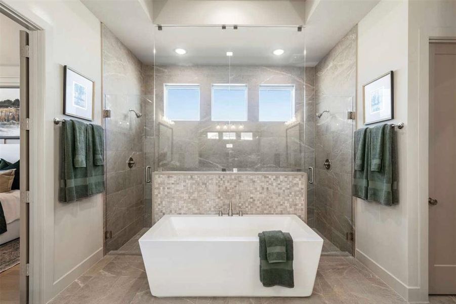 Furnished interior view inside a new home in Estates at Bristol Valley, Heath (Image 10).