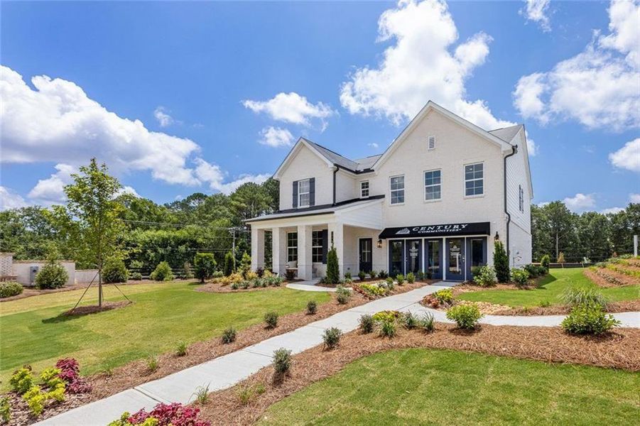 Front exterior of a new home in Oak Grove Glen, Snellville, GA, highlighting curb appeal (Image 23). Front exterior of a new home in Oak Grove Glen, Snellville, GA, highlighting curb appeal (Image 23).