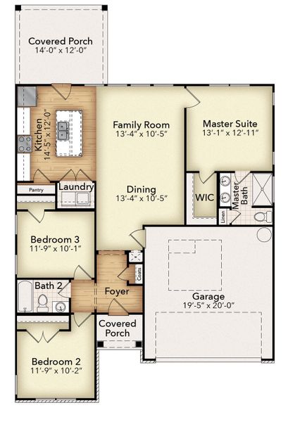 First Floor w/ Covered Porch