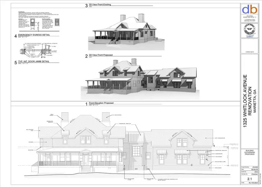 Exterior rendering of this home design in , Marietta, GA (Image 6).