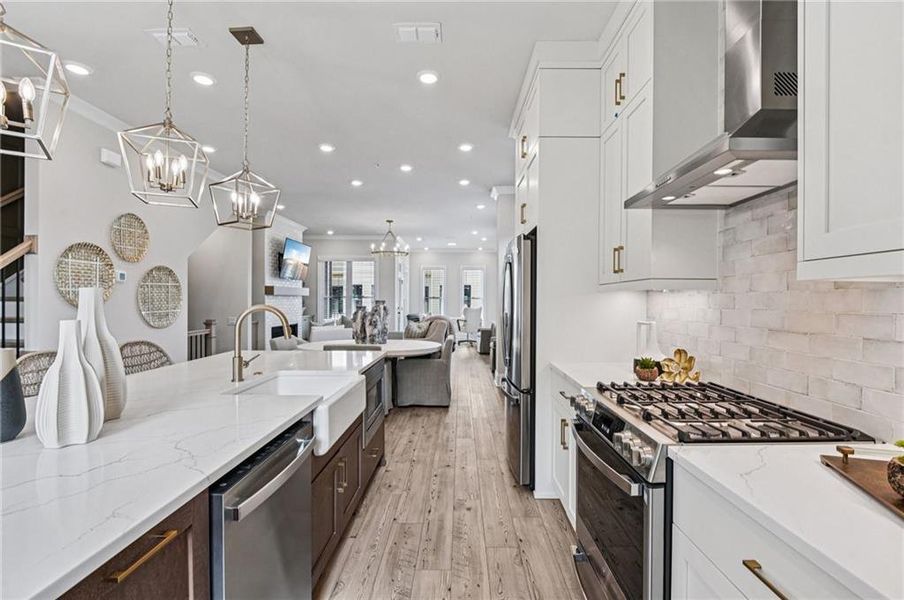 Furnished interior view inside a new home in Byers Park, Alpharetta (Image 49).