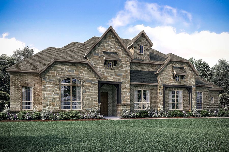 Representative exterior photo of a completed home built from the Montreal by John Houston Homes in Hartson Estates - 1 Acre Lots, Midlothian, TX (Image 4). Representative exterior photo of a completed home built from the Montreal by John Houston Homes in Hartson Estates - 1 Acre Lots, Midlothian, TX (Image 4).