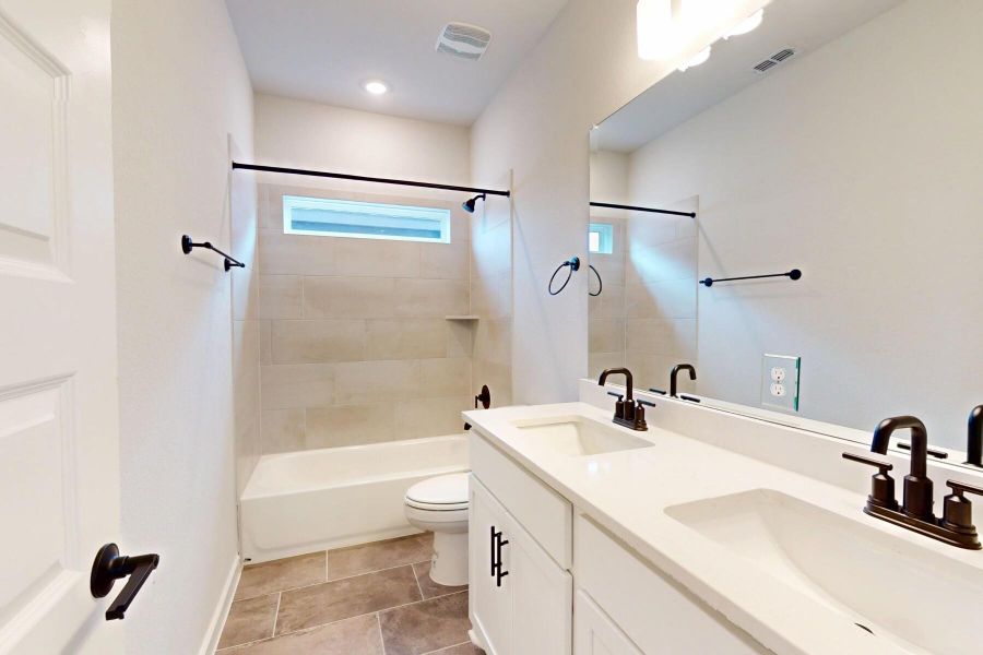 Furnished interior view inside a new home in Estancia West, Manchaca (Image 16). Furnished interior view inside a new home in Estancia West, Manchaca (Image 16).