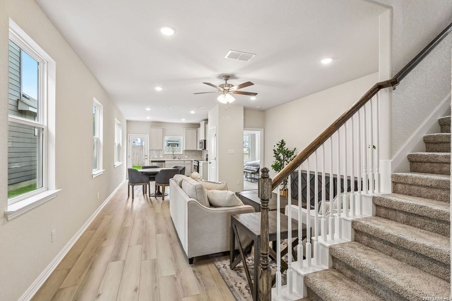 Furnished interior view inside a new home in Casinas at Gruene, New Braunfels (Image 15).