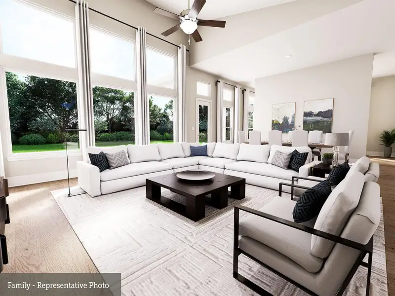 Furnished interior view inside a new home in Briarley - Regency Collection, Montgomery (Image 8).