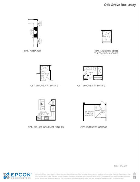 2D floor plan layout for the Rockaway by Epcon Communities in The Courtyards at Oak Grove, Durham, NC (Image 25).