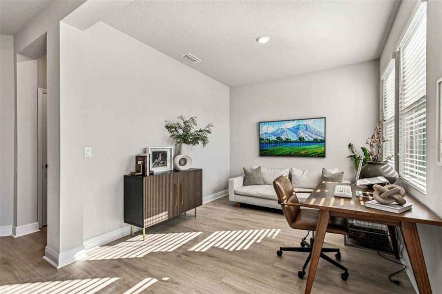 Furnished interior view inside a new home in Persimmon Park - Cottage Series, Wesley Chapel (Image 11). Furnished interior view inside a new home in Persimmon Park - Cottage Series, Wesley Chapel (Image 11).