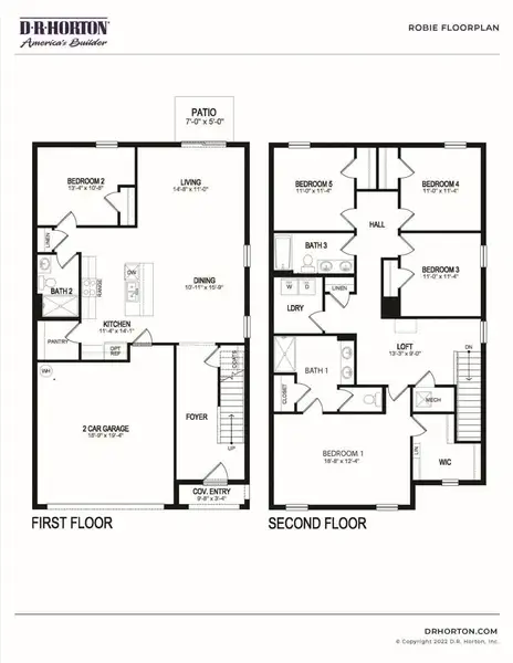 2D floor plan layout of this home in Kindred, Kissimmee, FL (Image 3).
