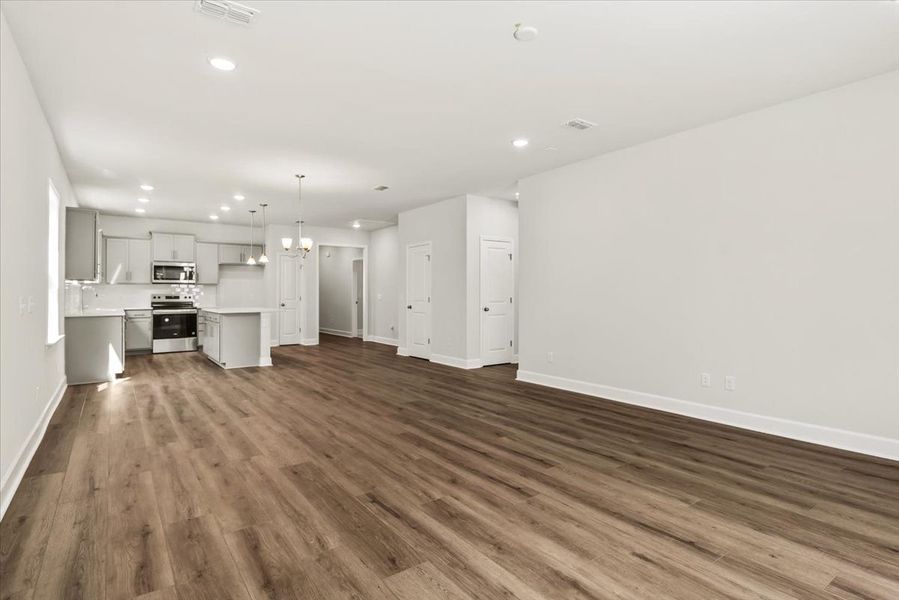 Open concept living makes entertaining a breeze Open concept living makes entertaining a breeze