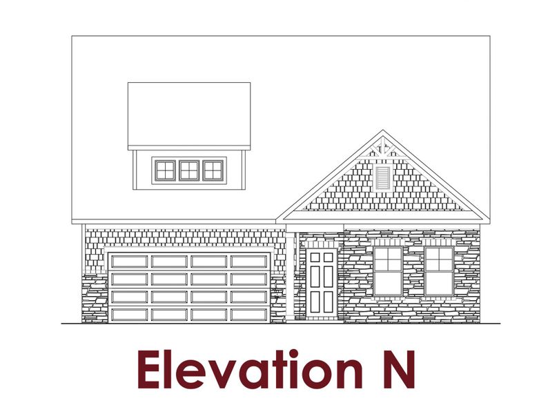 Representative rendering of the exterior for the Aurora                                                                Primary Suite on Main by Chafin Communities (Image 8).