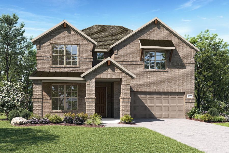 Representative exterior photo of a completed home built from the Emery by Tri Pointe Homes in View at the Reserve, Mansfield, TX (Image 15). Representative exterior photo of a completed home built from the Emery by Tri Pointe Homes in View at the Reserve, Mansfield, TX (Image 15).