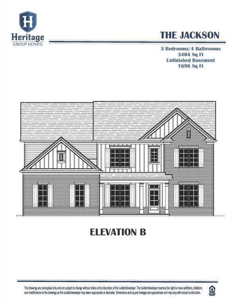 Exterior rendering of this home design in , Bishop, GA (Image 5).