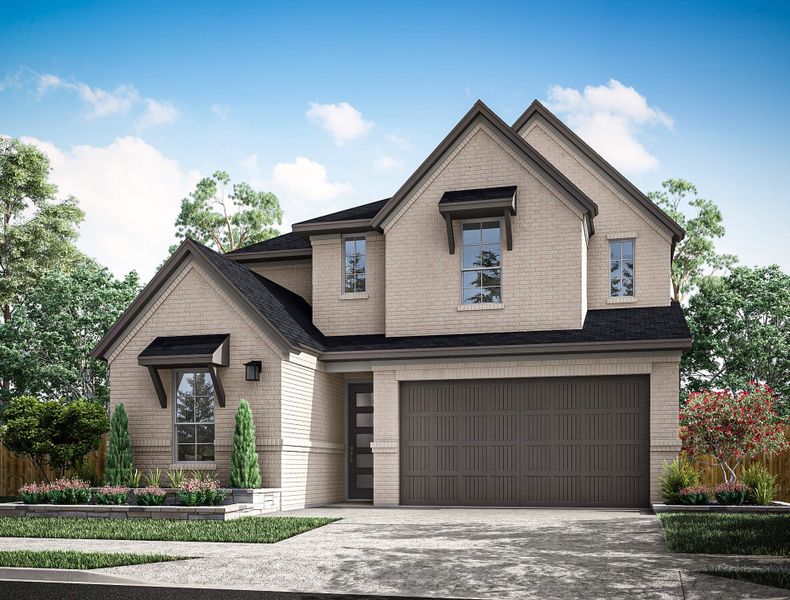 Representative exterior photo of a completed home built from the Hawk by Tri Pointe Homes in Sienna 45', Missouri City, TX (Image 1). Representative exterior photo of a completed home built from the Hawk by Tri Pointe Homes in Sienna 45', Missouri City, TX (Image 1).