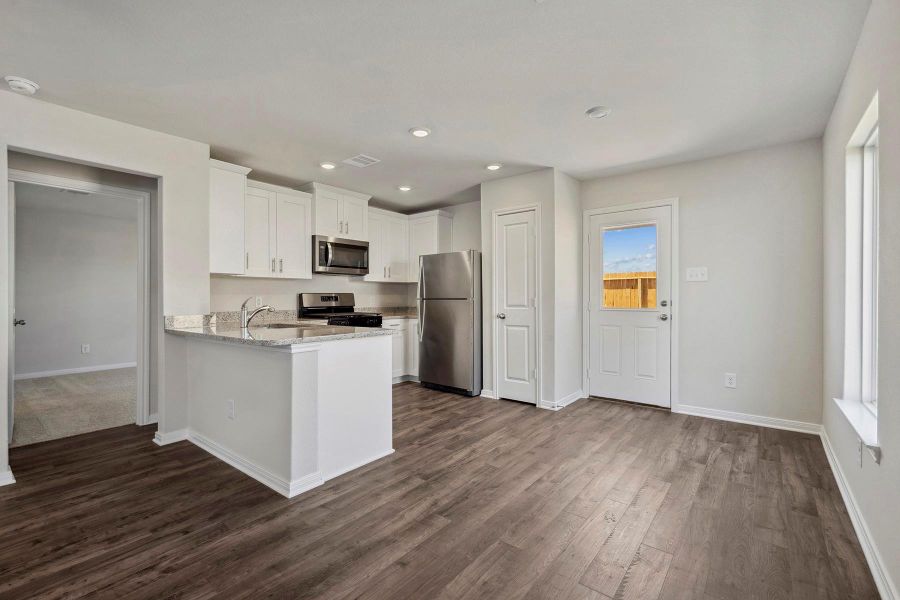 Furnished interior view inside a new home in Vacek Country Meadows, Richmond (Image 2). Furnished interior view inside a new home in Vacek Country Meadows, Richmond (Image 2).