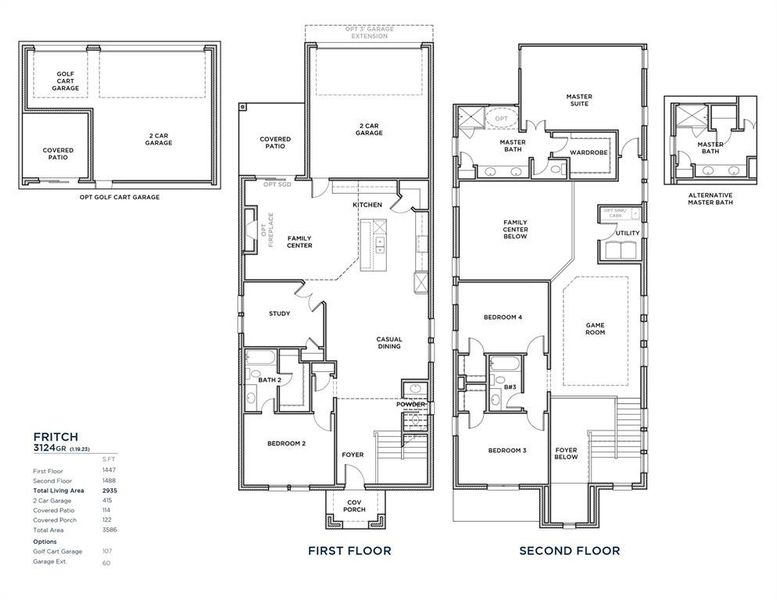 2D floor plan layout of this home in The Grove Frisco - 40' Lots, Frisco, TX (Image 4). 2D floor plan layout of this home in The Grove Frisco - 40' Lots, Frisco, TX (Image 4).