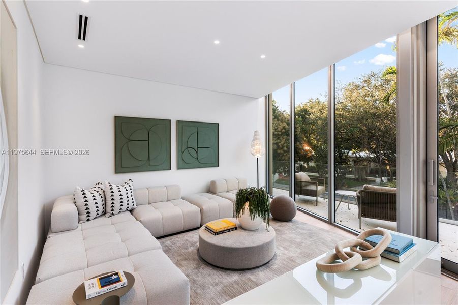 Furnished interior view inside a new home in , Miami (Image 43).