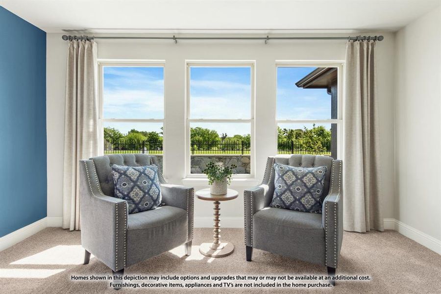 Furnished interior view inside a new home in Abe's Landing, Granbury (Image 30). Furnished interior view inside a new home in Abe's Landing, Granbury (Image 30).