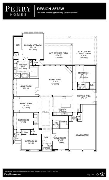 Floor Plan for 3578W