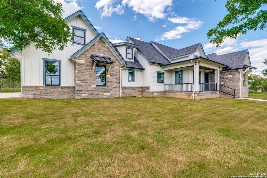 Front exterior of a new home in , Gonzales, TX, highlighting curb appeal (Image 25). Front exterior of a new home in , Gonzales, TX, highlighting curb appeal (Image 25).