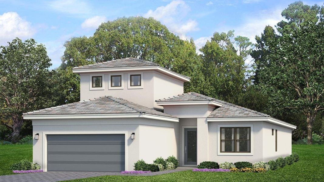 Transitional - 2-Car Garage Frontload with Bonus