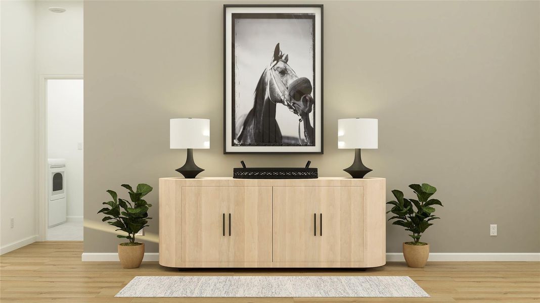 Furnished interior view inside a new home in Samara, League City (Image 22).