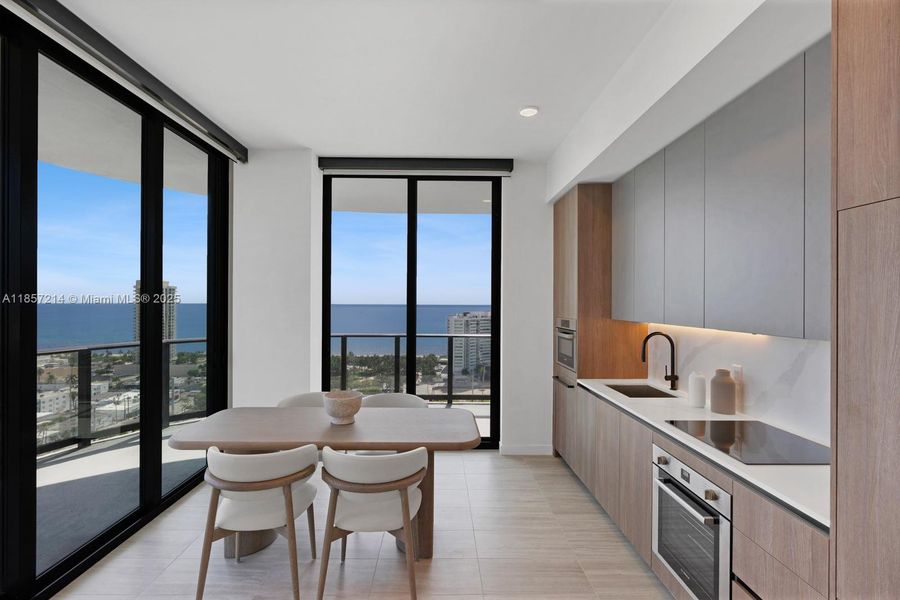 Furnished interior view inside a new home in , Miami Beach (Image 12).