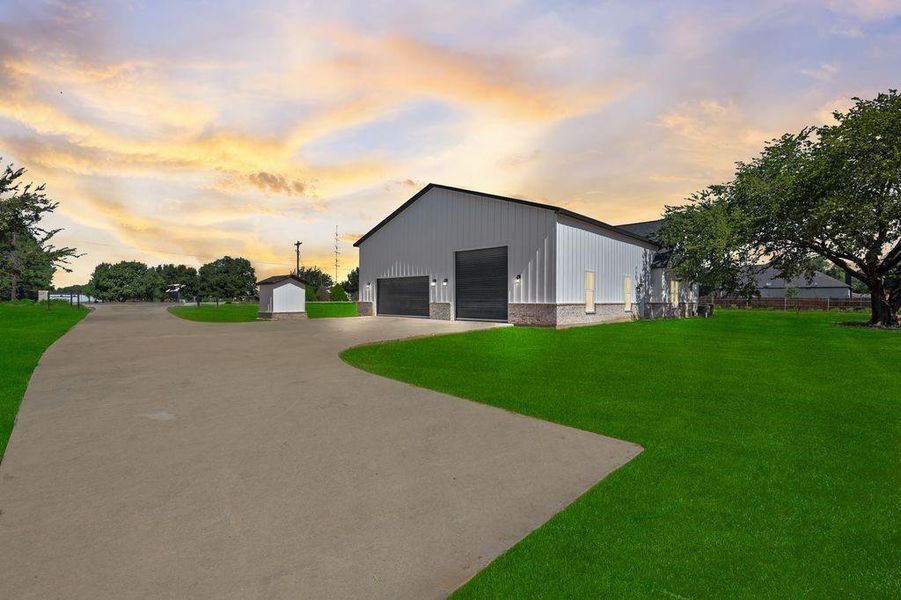 Front exterior of a new home in , Rhome, TX, highlighting curb appeal (Image 17). Front exterior of a new home in , Rhome, TX, highlighting curb appeal (Image 17).