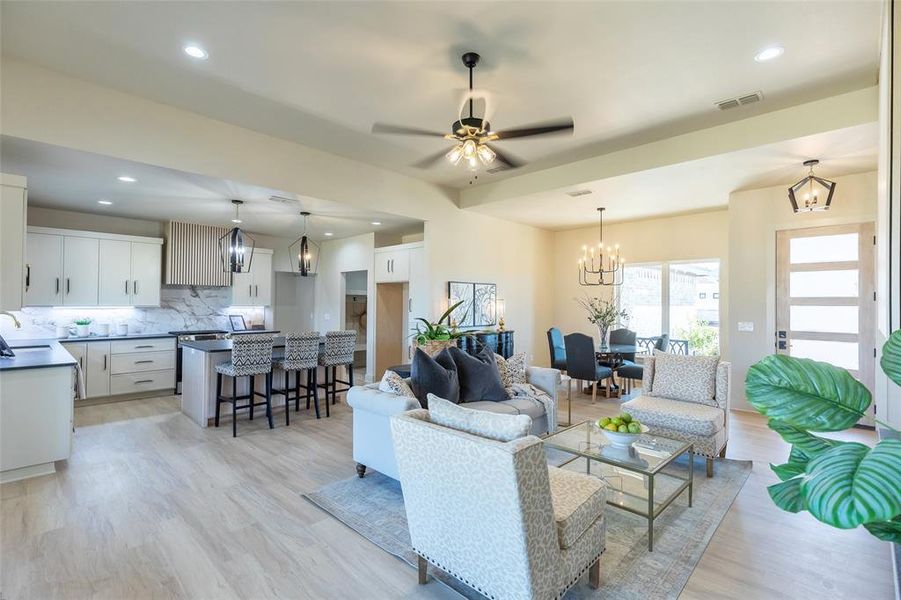 Furnished interior view inside a new home in , Abilene (Image 34).