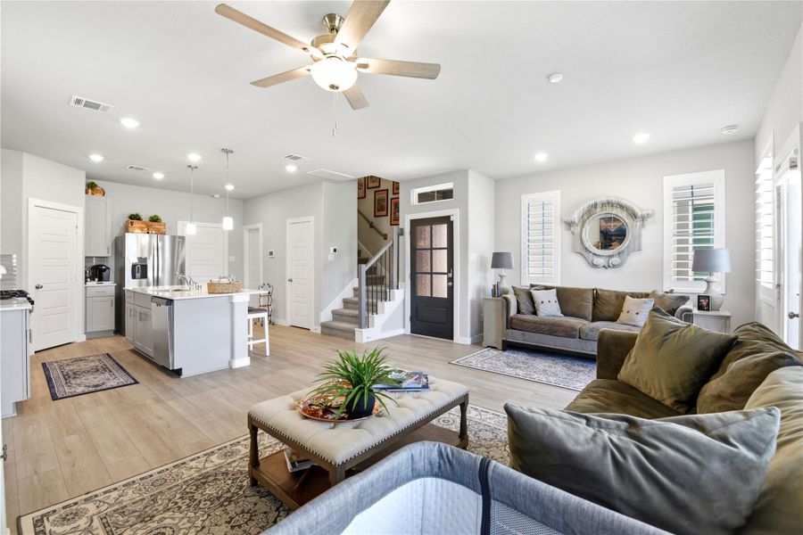 Furnished interior view inside a new home in Dunvale Village - Townhome Collection, Houston (Image 18).