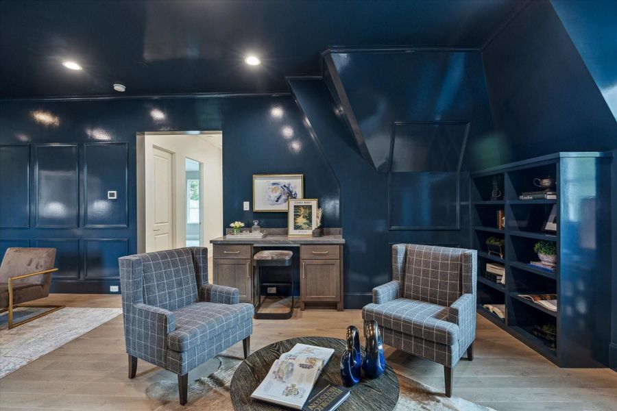 Buyers have the ability to make this space their own with upgrades, including additional millwork, flooring upgrades, built-in storage, high-gloss or lacquered paint, and more. *Photo is of another home in the community and for informational purposes only.