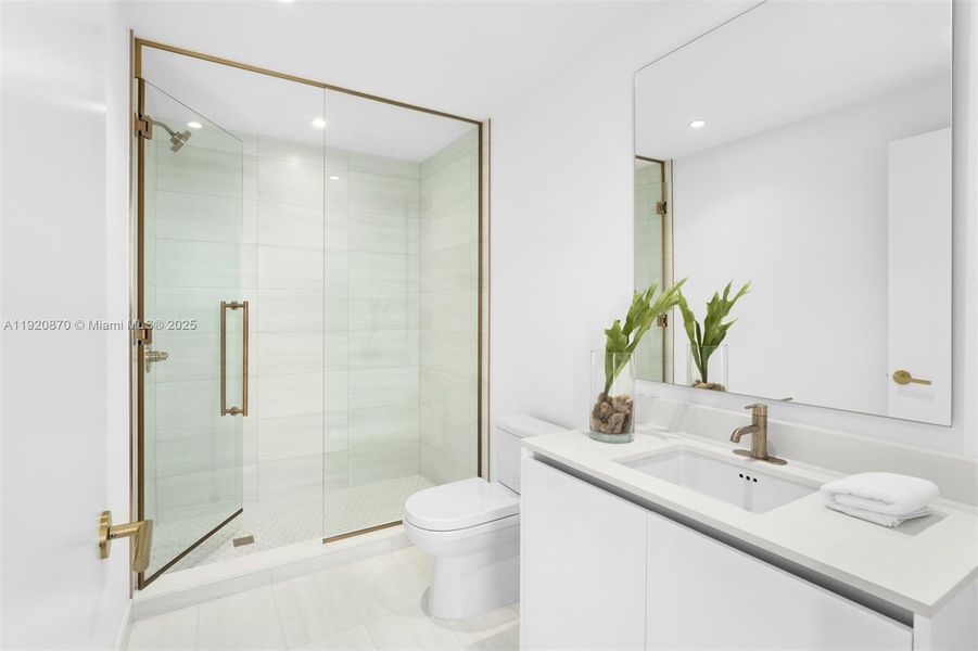 Furnished interior view inside a new home in , Miami (Image 13).