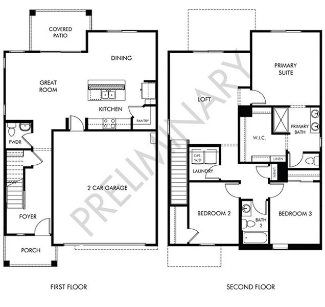 2D floor plan layout for the Jubilee by Meritage Homes in Valencia Crossing, Tucson, AZ (Image 3). 2D floor plan layout for the Jubilee by Meritage Homes in Valencia Crossing, Tucson, AZ (Image 3).