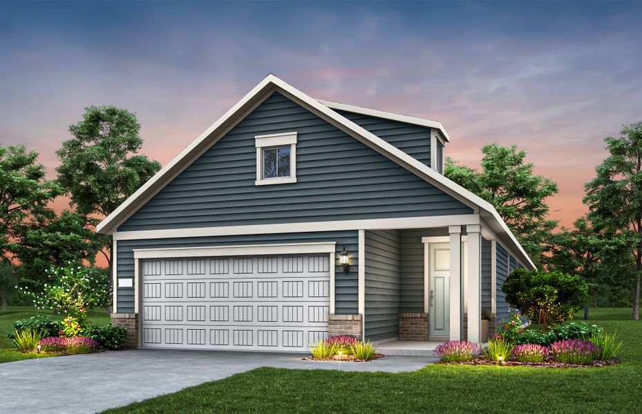 Representative exterior photo of a completed home built from the Hallmark by Del Webb in Del Webb Wilmington at Mallory Creek, Leland, NC (Image 14).