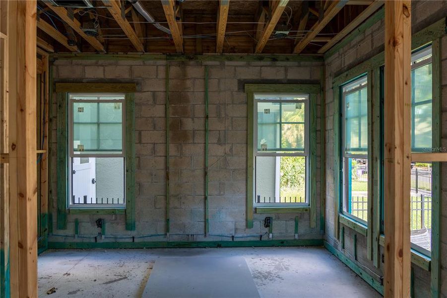 Den with full bathroom Den with full bathroom