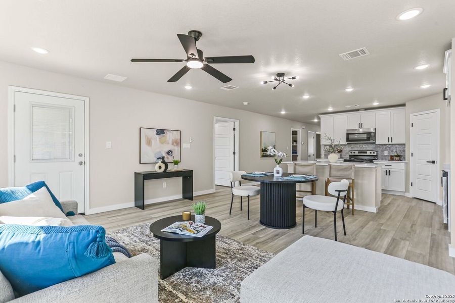 Furnished interior view inside a new home in , San Antonio (Image 6). Furnished interior view inside a new home in , San Antonio (Image 6).