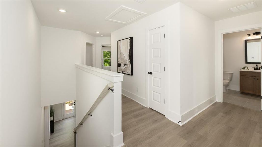 Furnished interior view inside a new home in Overlook at Peachtree Corners, Peachtree Corners (Image 11). Furnished interior view inside a new home in Overlook at Peachtree Corners, Peachtree Corners (Image 11).
