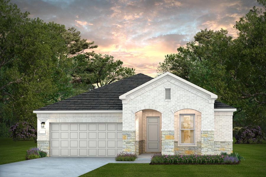 Representative exterior photo of a completed home built from the Palmary by Del Webb in Sun City Texas, Georgetown, TX (Image 2). Representative exterior photo of a completed home built from the Palmary by Del Webb in Sun City Texas, Georgetown, TX (Image 2).