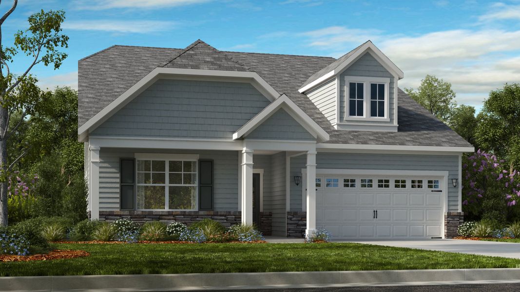 Representative exterior photo of a completed home built from the Newport by Taylor Morrison in Silverstone, Knightdale, NC (Image 21).