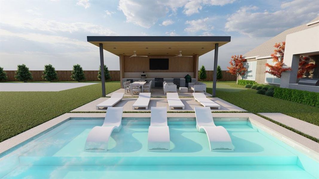 Exterior details and patio area of a home in , Frisco (Image 19).