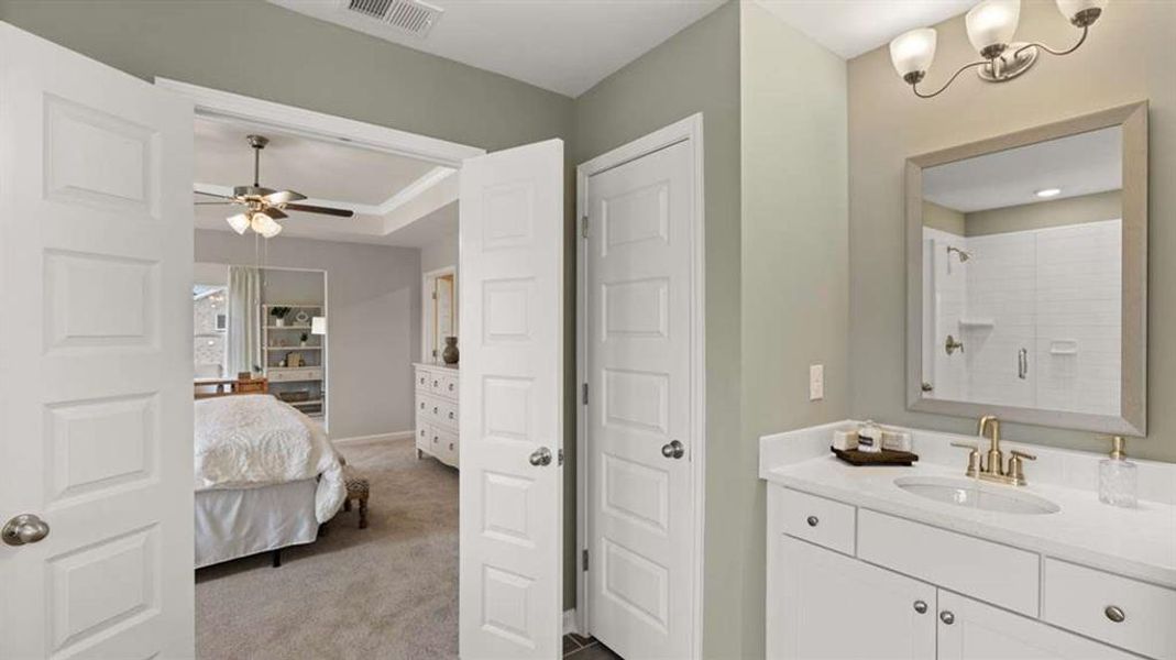 Furnished interior view inside a new home in Heritage Pointe, Senoia (Image 35). Furnished interior view inside a new home in Heritage Pointe, Senoia (Image 35).