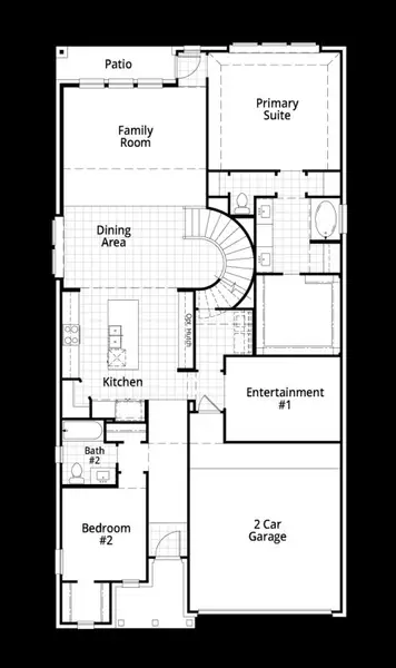 2D floor plan layout of this home in Trinity Falls, McKinney, TX (Image 4).