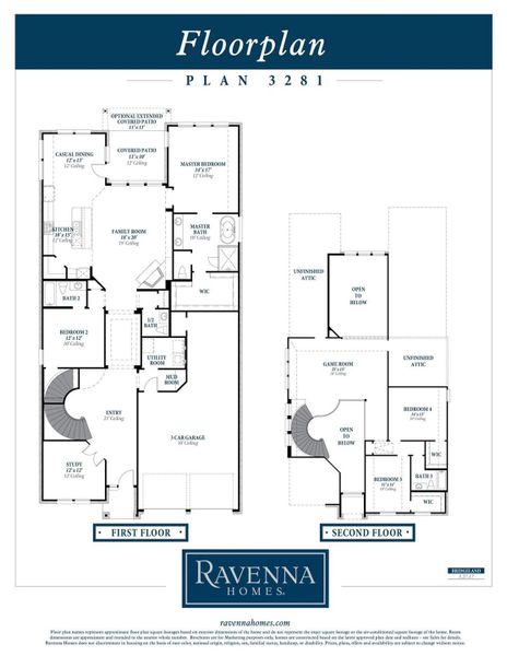 2D floor plan layout of this home in Bridgeland 50', Cypress, TX (Image 4).